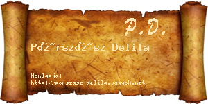 Pórszász Delila névjegykártya